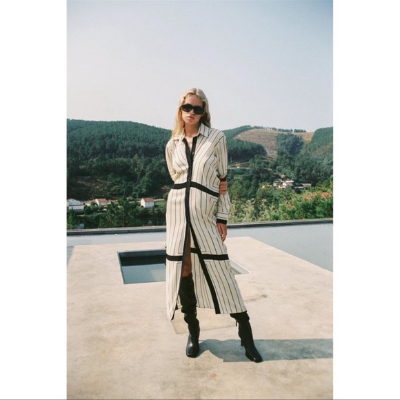 Zara Stripe Shirt Dress - Picture 10 of 12